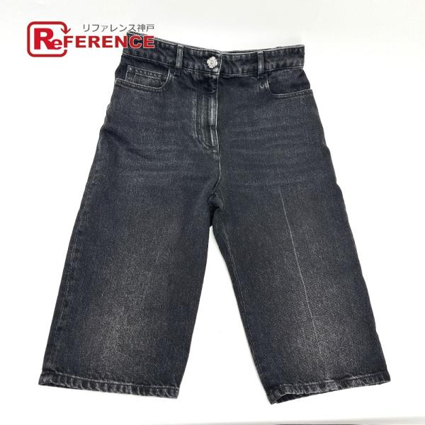 未使用 CHANEL シャネル P77640 カメリアビジューボタン 七分丈 ボトムス アパレル デ...