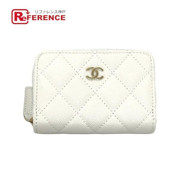 未使用 CHANEL シャネル AP0216 ココマーク クラシック ジップ コインパース マトラッ...