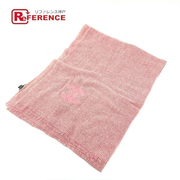 CHANEL シャネル ココマーク マフラー 襟巻き ツイード 薄手 ファッション小物 ストール ピ...