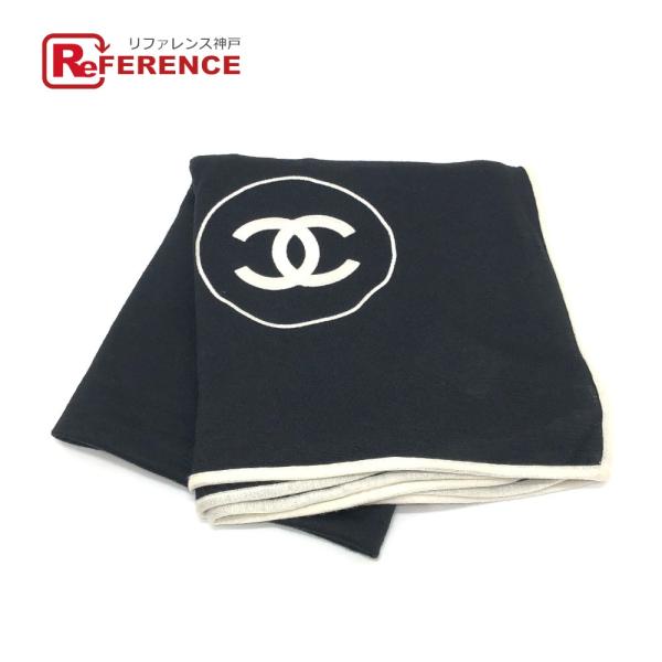 未使用 CHANEL シャネル ココマーク バイカラー ロゴ ショール 大判 ファッション小物 スト...