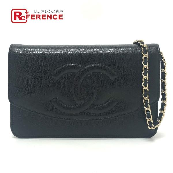 未使用 CHANEL シャネル メティエダールコレクション グレインド シャイニー チェーンウォレッ...