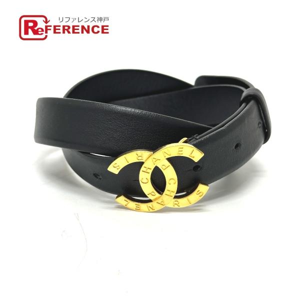 CHANEL シャネル ココマーク アパレル B20 ベルト ブラック レディース【中古】