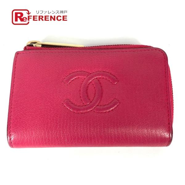 CHANEL シャネル CC ココマーク L字ファスナー 財布 小銭入れ キーリング コインケース ...