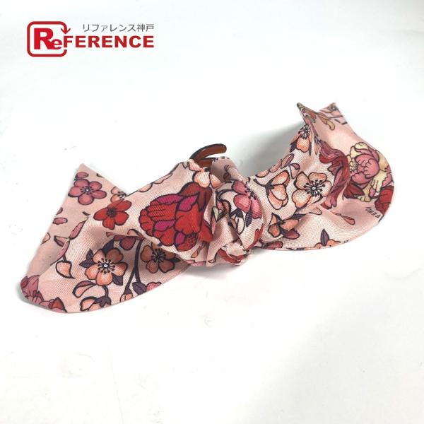 美品 FENDI フェンディ リボン ヘアクリップ りぼん ヘアアクセサリー バレッタ ピンク レデ...