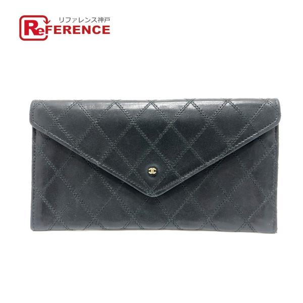 CHANEL シャネル マトラッセ 財布 ロングウォレット 小物 フラップウォレット 長財布 ブラッ...