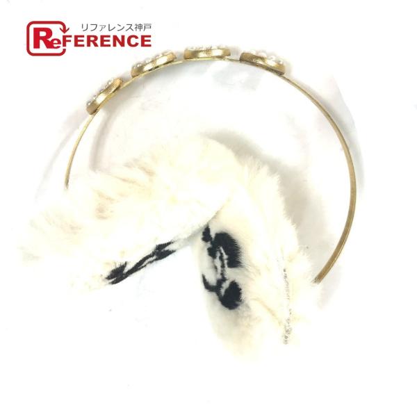 CHANEL シャネル 01A ファー モコモコ  CC ココマーク フェイクパール 耳あて イヤー...