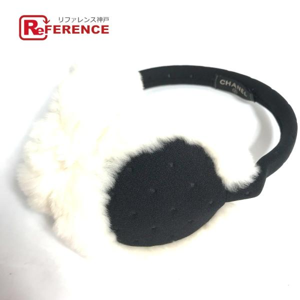 CHANEL シャネル CC ココマーク 耳あて イヤーマフラー イヤーウォーマー イヤーマフ ホワ...