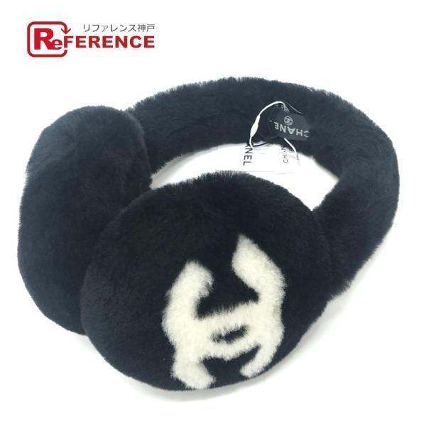 未使用 CHANEL シャネル ココマーク ファッション小物 防寒具 耳当て ファー イヤーマフ ブ...