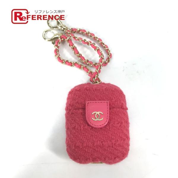 美品 CHANEL シャネル airpodsケース エアポッズ チェーン付き アップル apple ...