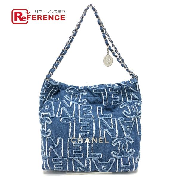 未使用 CHANEL シャネル AS3260 CHANEL22 ロゴパッチワーク ショルダーバック ...