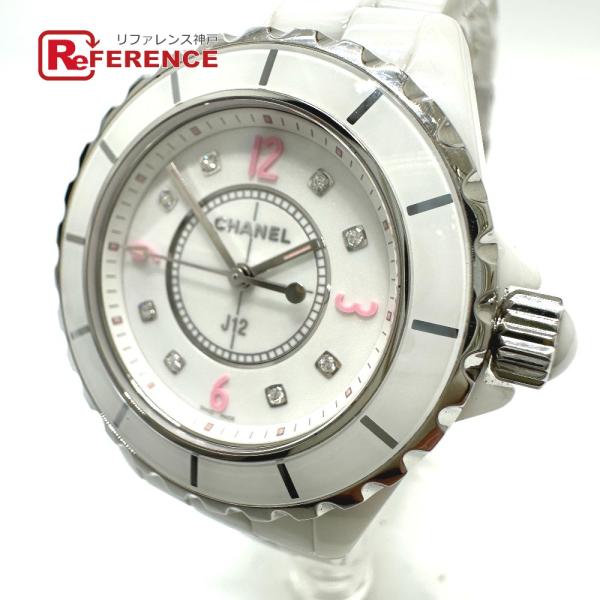 美品 CHANEL シャネル Ｈ4863 J12 ピンクライト 1200本限定 クォーツ 腕時計 ホ...