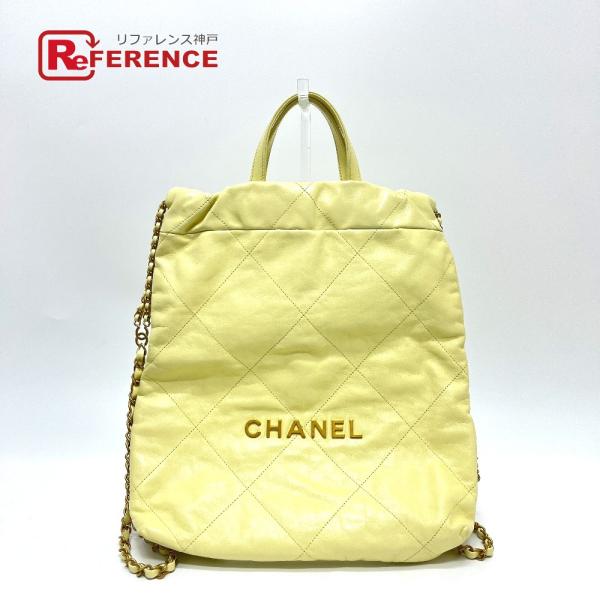未使用 CHANEL シャネル CHANEL22 シャネル22 スモール チェーン 2WAY デイパ...
