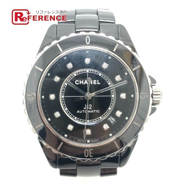 美品 CHANEL シャネル H5702 J12 12Pダイヤ 38MM 自動巻き 腕時計 時計  ...