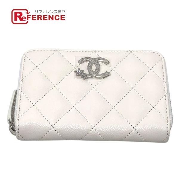 未使用 CHANEL シャネル AP3728 スター ココマーク ラウンド コインケース コンパクト...
