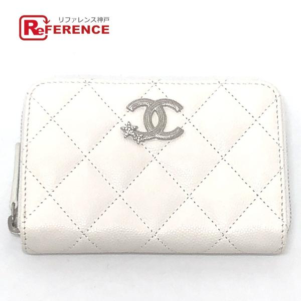 未使用 CHANEL シャネル AP3728 スター ココマーク ラウンド コインケース コンパクト...