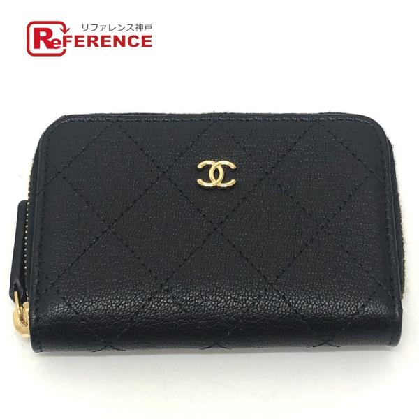 新品同様 CHANEL シャネル AP4914 ココマーク クラシック ジップ コインパース マトラ...