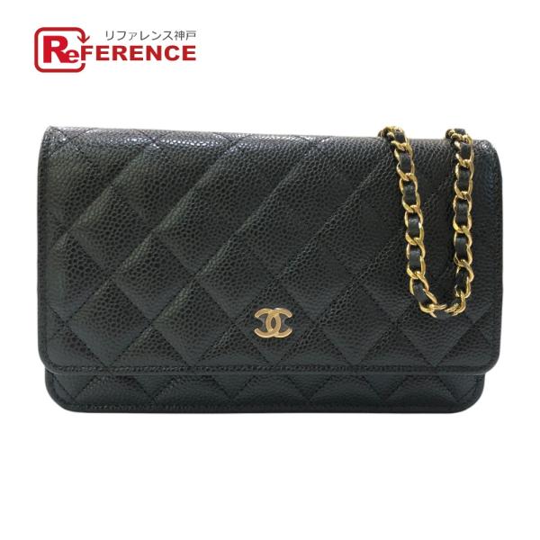 未使用 CHANEL シャネル AP0250 ココマーク チェーンウォレット カバン 財布 マトラッ...