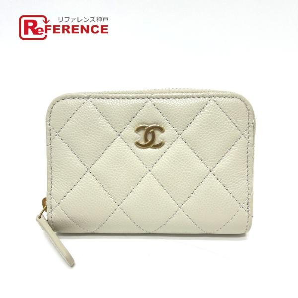 未使用 CHANEL シャネル AP0216 ココマーク マトラッセ クラシック ジップ コインケー...