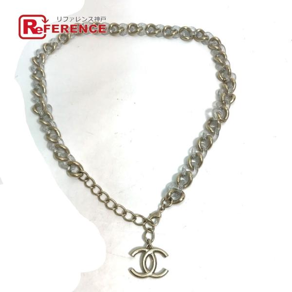 CHANEL シャネル CC ココマーク チェーン ラメ 17K ベルト ゴールド レディース【中古...