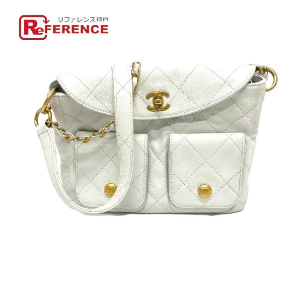 CHANEL シャネル AS5384B Wポケット カバン 2WAY ホーボーバッグ 斜め掛け マト...