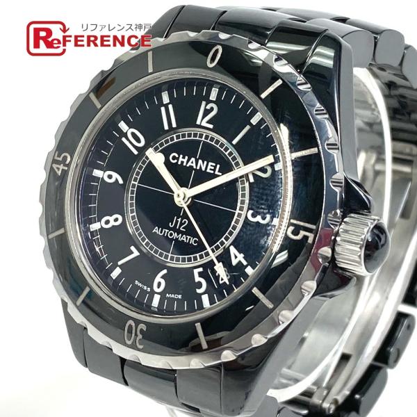 CHANEL シャネル H0685 J12 自動巻き デイト 腕時計 セラミック ブラック メンズ【...