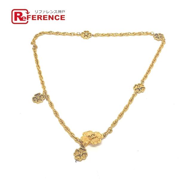 CHANEL シャネル クローバー チェーン ベルト ゴールド レディース【中古】