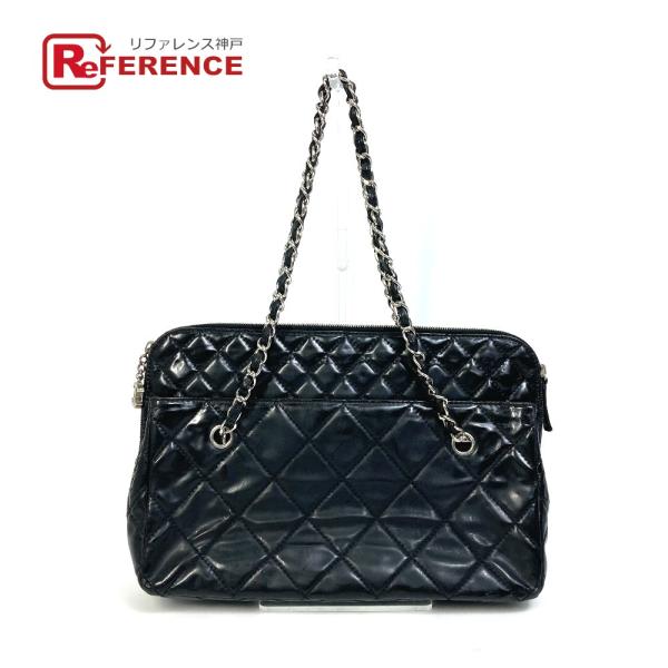 CHANEL シャネル マトラッセ チェーンショルダー 肩掛け トートバッグ ショルダーバッグ パテ...