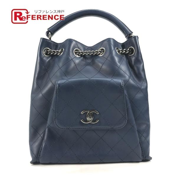 CHANEL シャネル マトラッセ CC ココマーク チェーン 3WAY 巾着 ハンドバッグ チェー...