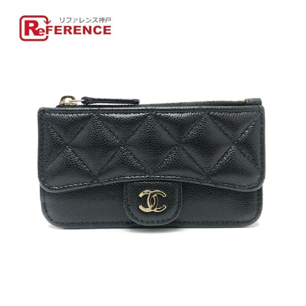 未使用 CHANEL シャネル AP2570 ココマーク マトラッセ クラシック ジップ カードケー...