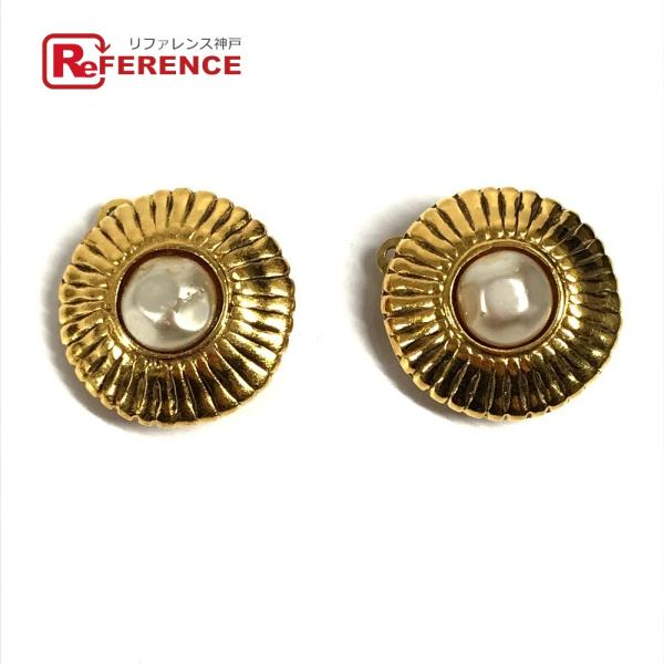 CHANEL シャネル フェイクパール アクセサリー ジュエリー ヴィンテージ イヤリング ゴールド...