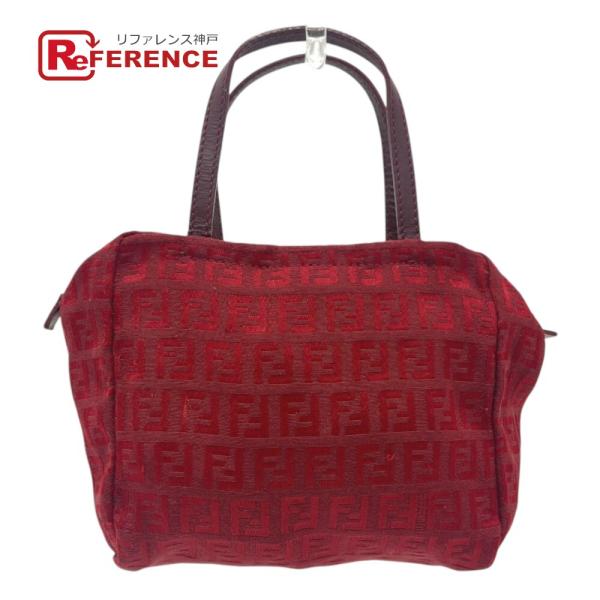 FENDI フェンディ ズッカ柄 ミニバッグ カバン ロゴ ビンテージ ハンドバッグ レッド レディ...