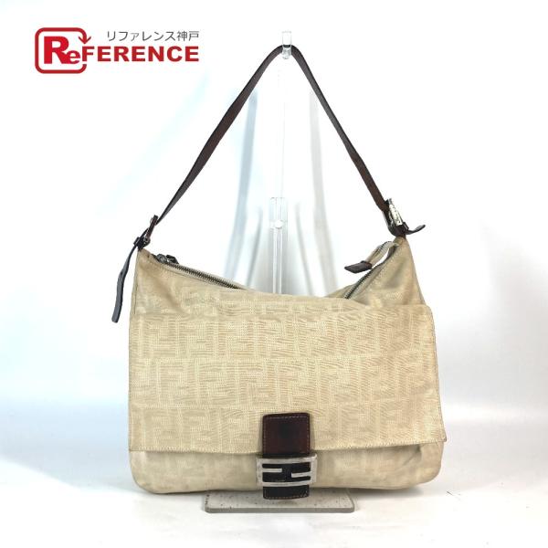 FENDI フェンディ ズッカ マンマバケット カバン 肩掛け  ショルダーバッグ ベージュ レディ...