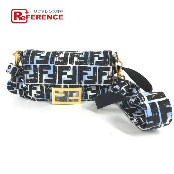 未使用 FENDI フェンディ 8BR784  ズッカ バゲット ミニ  2WAYバッグ 斜め掛け ...