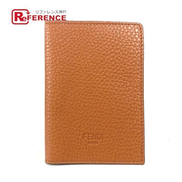 新品同様 FENDI フェンディ ロゴ パスポートカバー ステーショナリー パスポートケース ブラウ...