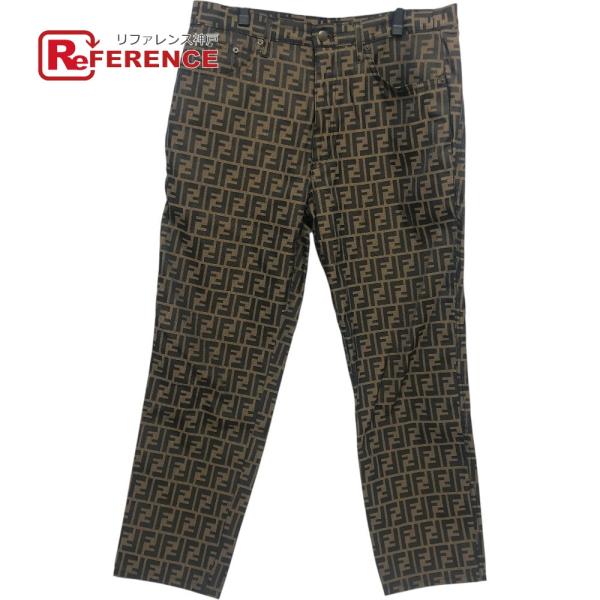 FENDI フェンディ ズッカ柄 アパレル ボトムス ジャガード ボトム パンツ ブラウン メンズ【...