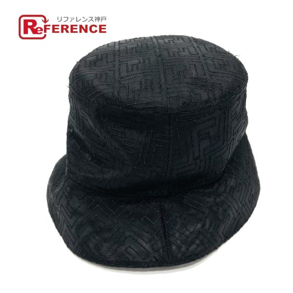 未使用 FENDI フェンディ FXQ801 FF ズッカ柄 メッシュ バケットハット ハット 帽子...