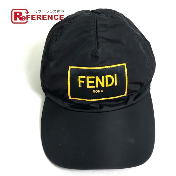 FENDI フェンディ FXQ768 ロゴ ベースボールキャップ ベースボール 帽子 ヘッドウェア ...