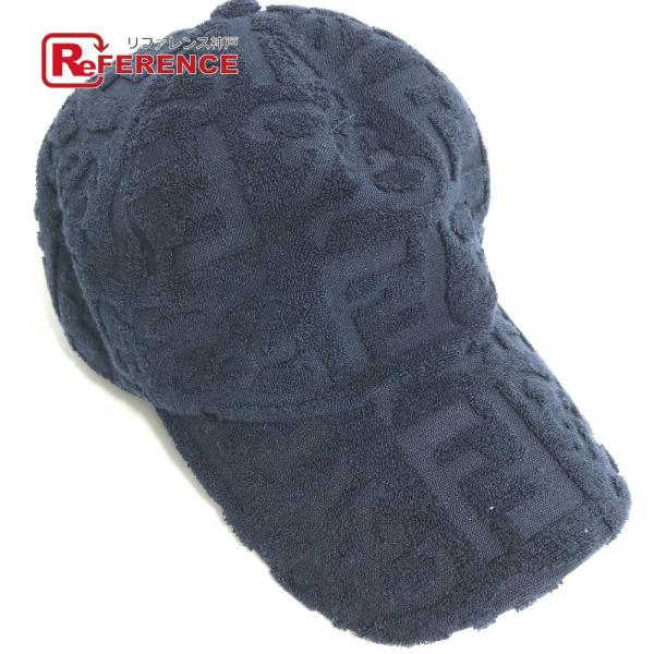 美品 FENDI フェンディ FXQ768 ズッカ パイル 帽子 キャップ帽 ベースボール キャップ...