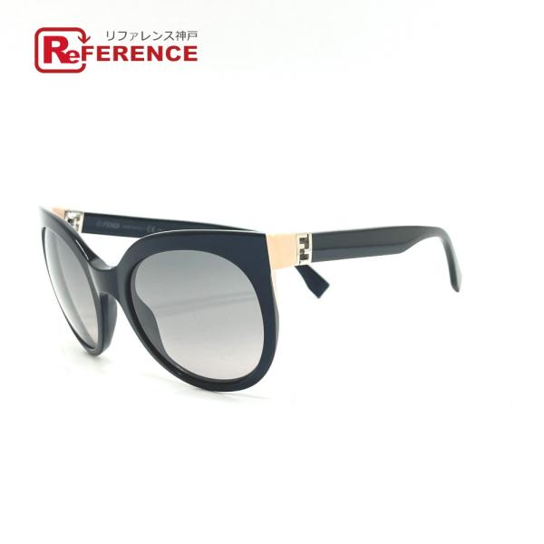FENDI フェンディ FF0129 FF アイウェア サングラス ブラック レディース【中古】