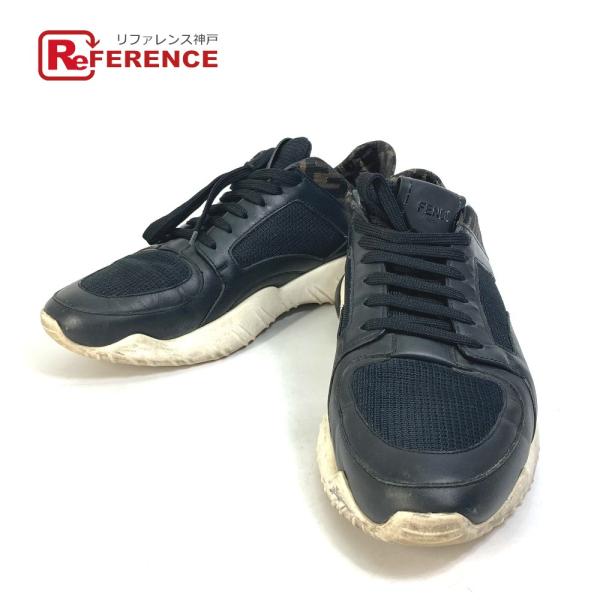 FENDI フェンディ 7E1304 ダッドスニーカー ズッカ メッシュ 靴 紐 スニーカー レザー...