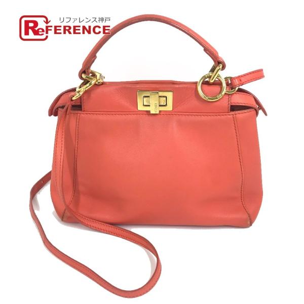 FENDI フェンディ 8BN244 肩掛け 斜め掛け ミニピーカブー 2WAY ショルダーバッグ ...