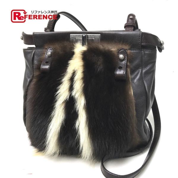 FENDI フェンディ 8BT161 ショルダーバッグ ピーカブー ファーバッグ ショルダーバッグ ...