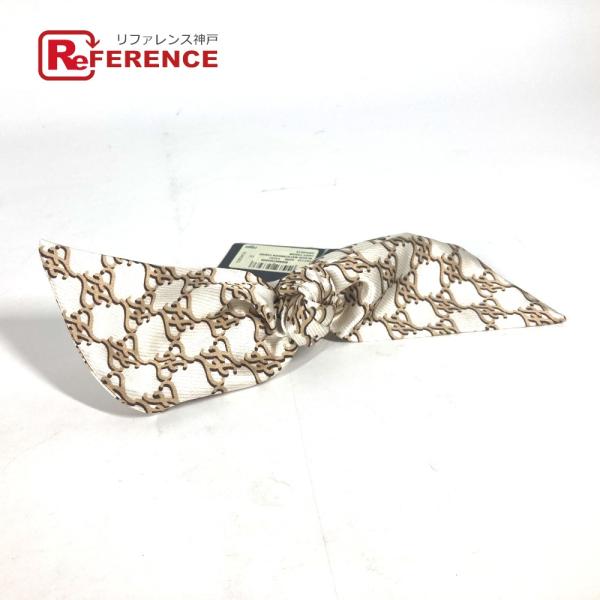 美品 FENDI フェンディ FXT114 ロゴ リボン ヘアクリップ ヘアアクセサリー バレッタ ...