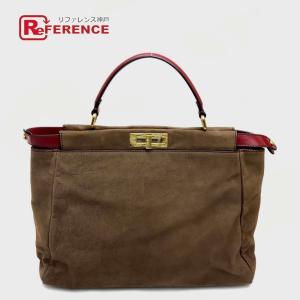 Fendi フェンディ ピーカブー ラージ ハンドバッグ メンズ レディース ファッション ハンドバッグ ブラウン ユニセックス ピーカブー 中古 29 リファレンス コレクション