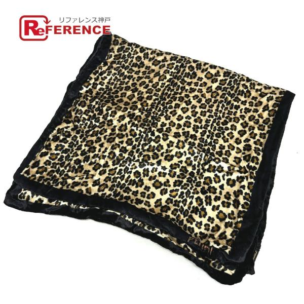 FENDI フェンディ レオパードプリント スカーフ アパレル ショール ブラウン レディース【中古...