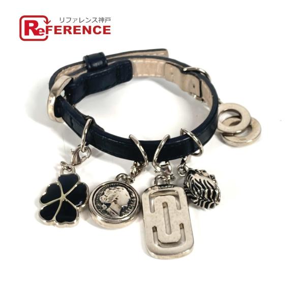 BVLGARI ブルガリ アイコン ロゴ チャーム アクセサリー バングル ブレスレット ブラック ...