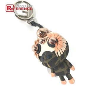 FENDI - ■極美品■ FENDI フェンディ バッグバグズ モンスター ファー バッグチャーム キーホルダー ブラック系 AR4982 FENDI □極美品□ フェンディ バッグバグズ モンスター ファー