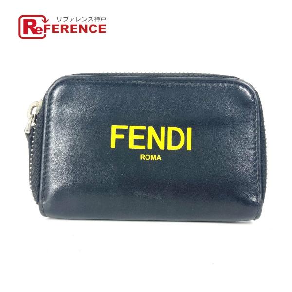 FENDI フェンディ 7M0257 ロゴ ラウンドファスナー 財布 小銭入れ バイカラー コインケ...