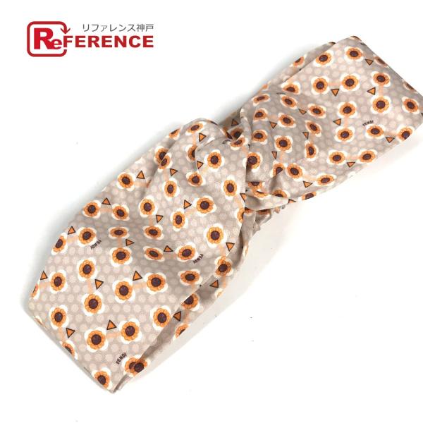 未使用 FENDI フェンディ FXT010 フラワー 花 ヘッドバンド カチューシャ ヘアバンド ...