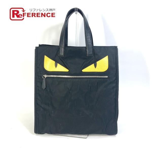 FENDI フェンディ 7VA367 モンスター バグス カバン トートバッグ ナイロン ブラック ...